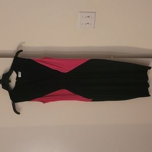 Calvin Klein Black and Pink Dress